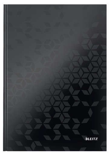 [ESS-46251095] Notitieboek Leitz WOW harde kaft A4 gelijnd 160blz metallic (zwart)