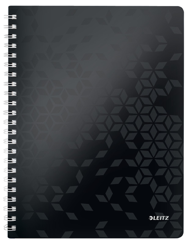 Spiraalschrift Leitz WOW PP A4 gelijnd 160blz metallic