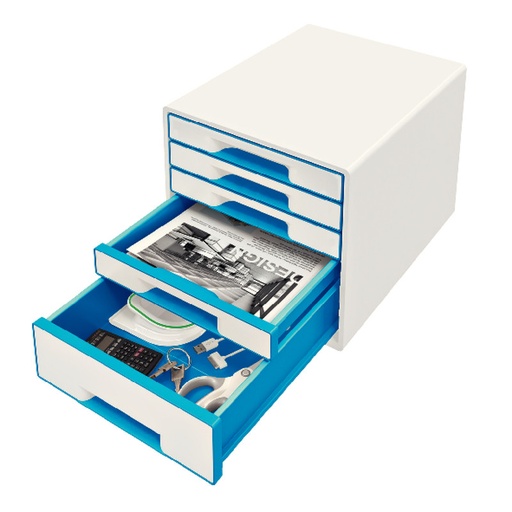 [ESS-52142036] Ladenblok Leitz WOW 5 laden metallic (wit/blauw)