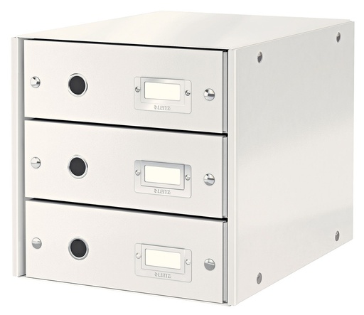 [ESS-60480001] Ladenblok Leitz Click&Store WOW PP A4 3 laden metallic (wit)