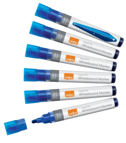 Whiteboardmarker Nobo Liquid Ink ronde 3mm punt (10)