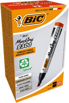 Permanent marker Bic Marking 2300 ECOlutions rood (12)