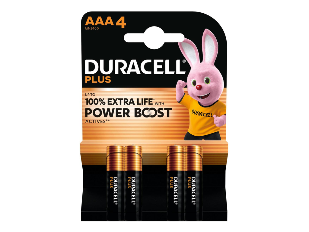 Batterij Duracell Plus 100% AAA (4)