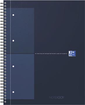 Notitieboek Oxford International Notebook Actie 30 jaar karton A4+ 160blz geruit 5mm blauw