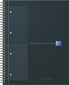 Notitieboek Oxford International Notebook Actie 30 jaar karton A4+ 160blz geruit 5mm zwart