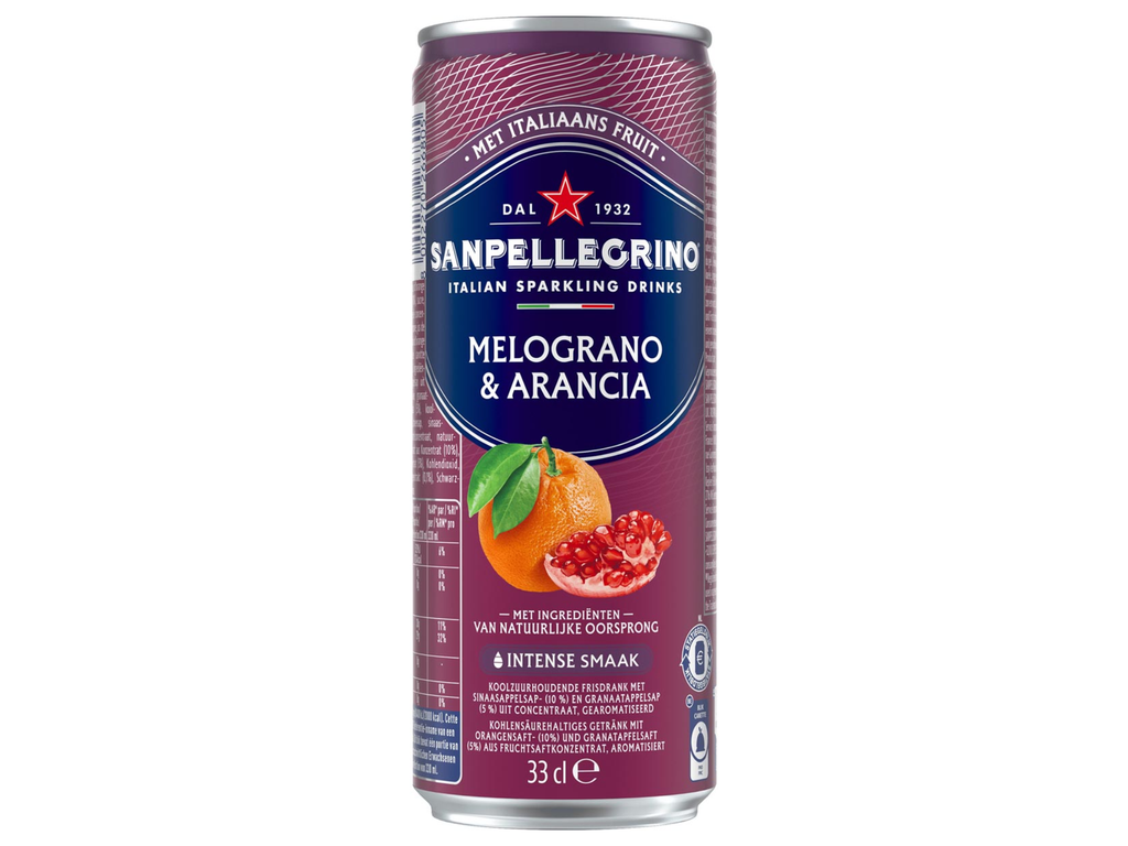 Limonade San Pellegrino Melograno & Arancia sleek blik 33cl (6)