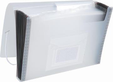 [TIM-KF02481] Voorordner Q-Connect A4 PP 13-vaks (transparant)