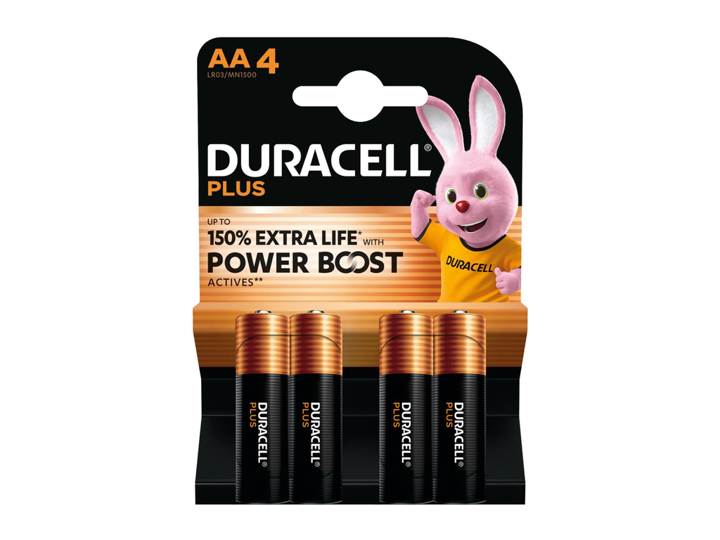 Batterij Duracell Plus 100% AA (4)