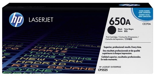 [HP-HPCE270A] Toner HP Color Laser 650A Color LaserJet Enterprise  (BK (black))