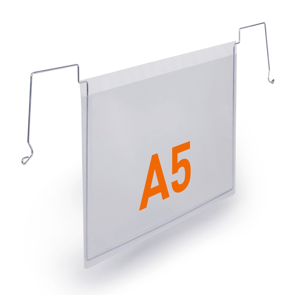 Documenthoes Durable PP A5 liggend 210x148mm met ophangbeugel transparant (50)