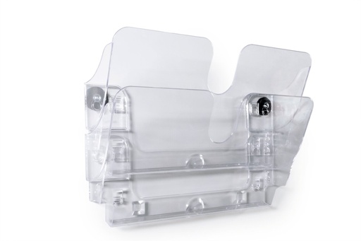 [DUR-1709022400] Folderhouder wand Durable Flexiplus 2 A4 liggend 2-vaks magnetisch (transparant)