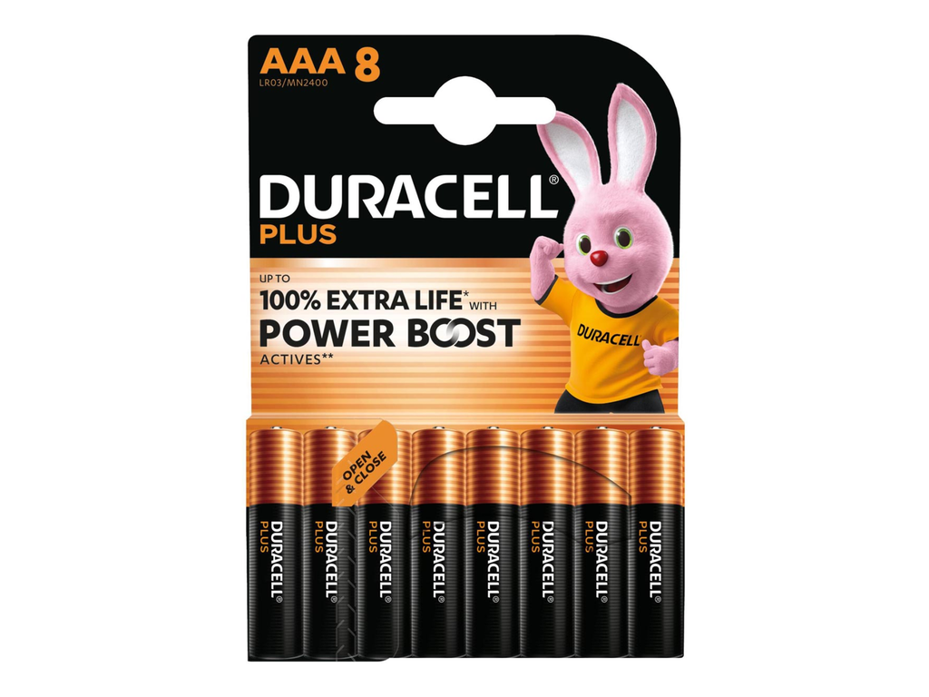 Batterij Duracell Plus 100% AAA (8)