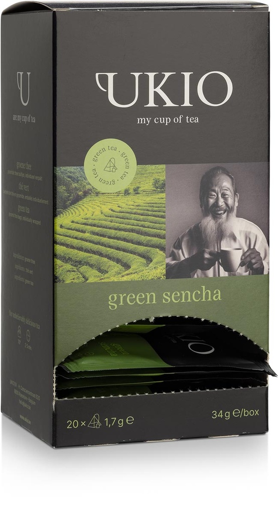 Thee UKIO groene thee Sencha individueel verpakt (20)