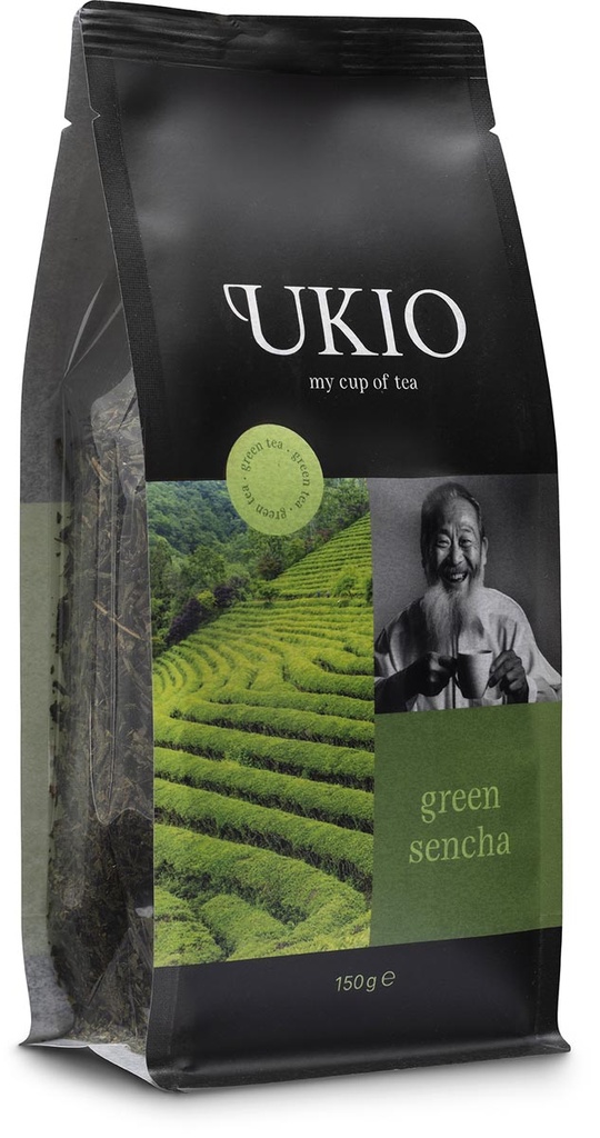Thee UKIO groene thee Sencha losse kruiden pak 150g