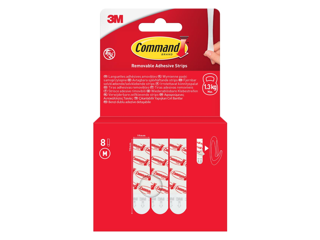 Kleefstrips Command medium wit (8)