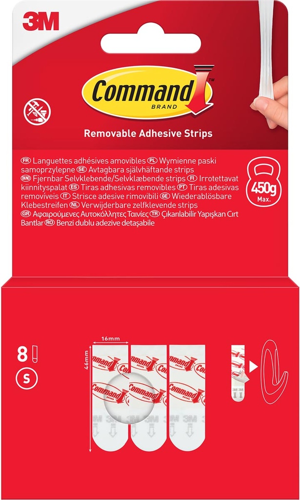 Kleefstrips Command klein wit (8)