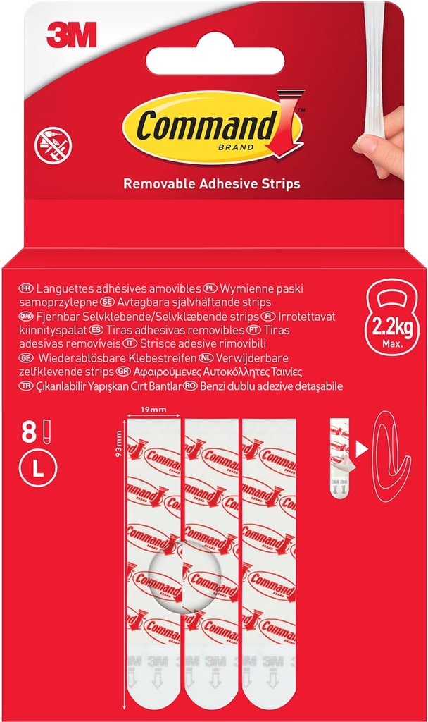 Kleefstrips Command large wit (8)