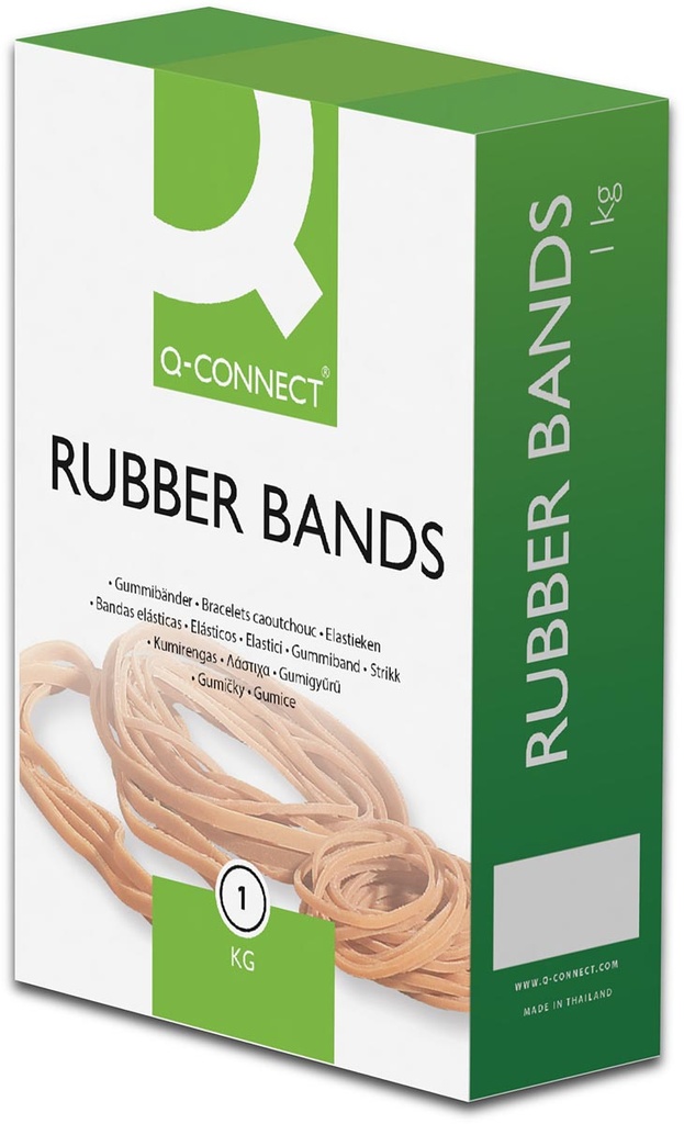 Elastieken Q-Connect breedte 2mm lengte 120mm 1kg