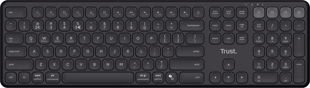 Toetsenbord Trust Vaiya draadloos multi-device azerty