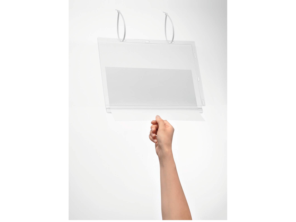 Waterbestendige hoes Durable A4 met kabelbinders transparant (5)