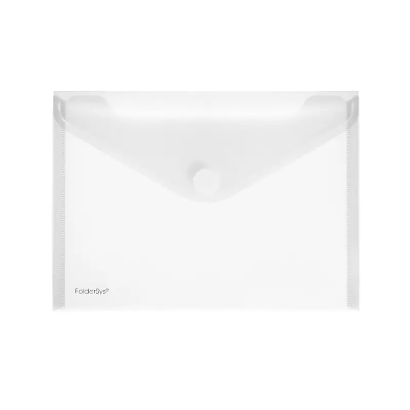 Documentmap Foldersys PP A5 envelop met velcro transparant
