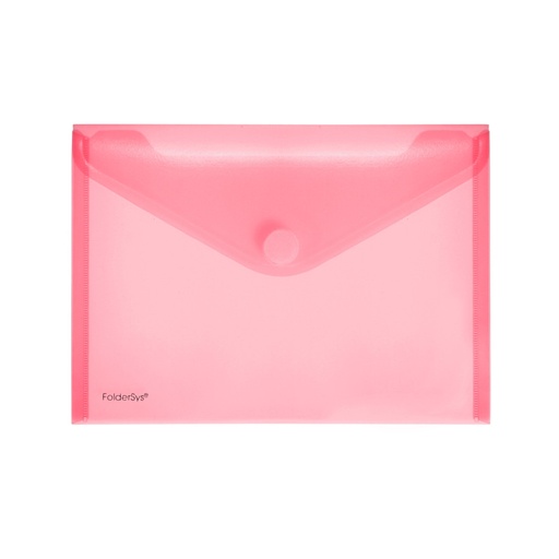 [KAN-40102-84] Documentmap Foldersys PP A5 envelop met velcro transparant (rood)