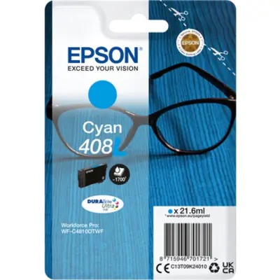 Cartridge Epson inkjet 408XL Durabrite HC T09K 1700pag CY