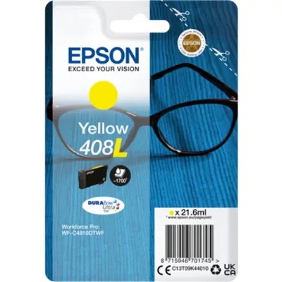 Cartridge Epson inkjet 408XL Durabrite HC T09K 1700pag YEL