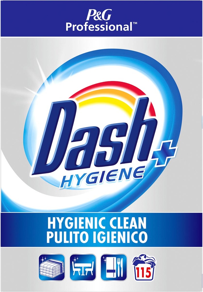 Waspoeder Dash Professional Hygiëne Plus doos 5,75kg 115 wasbeurten