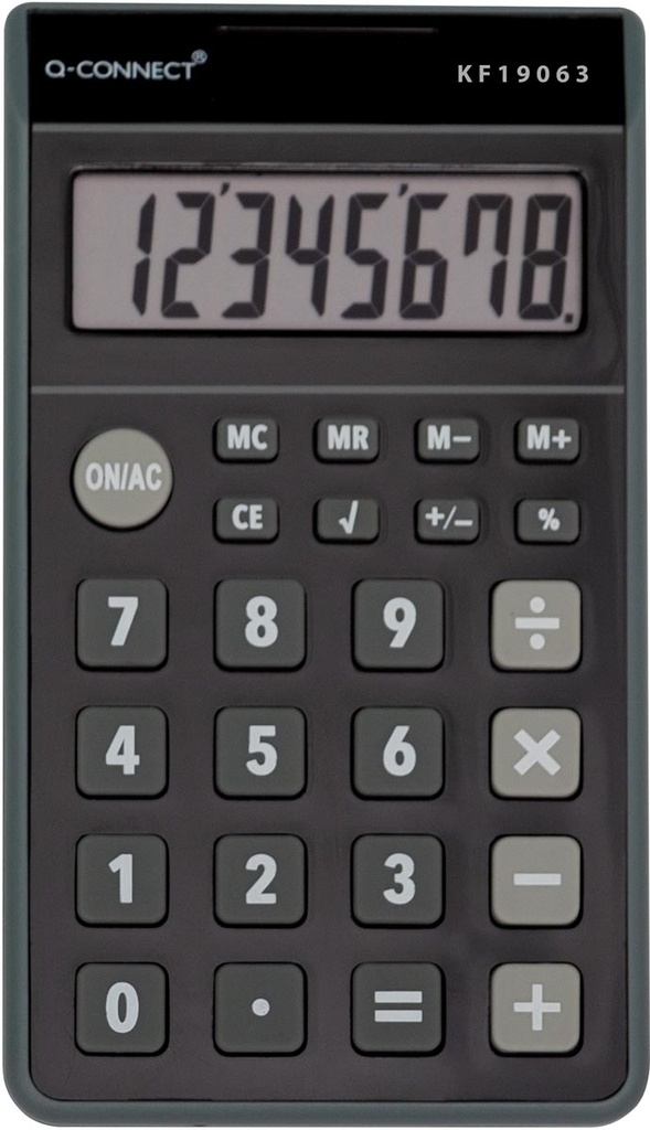 Bureaurekenmachine Q-Connect KF19063 8 cijfers zwart