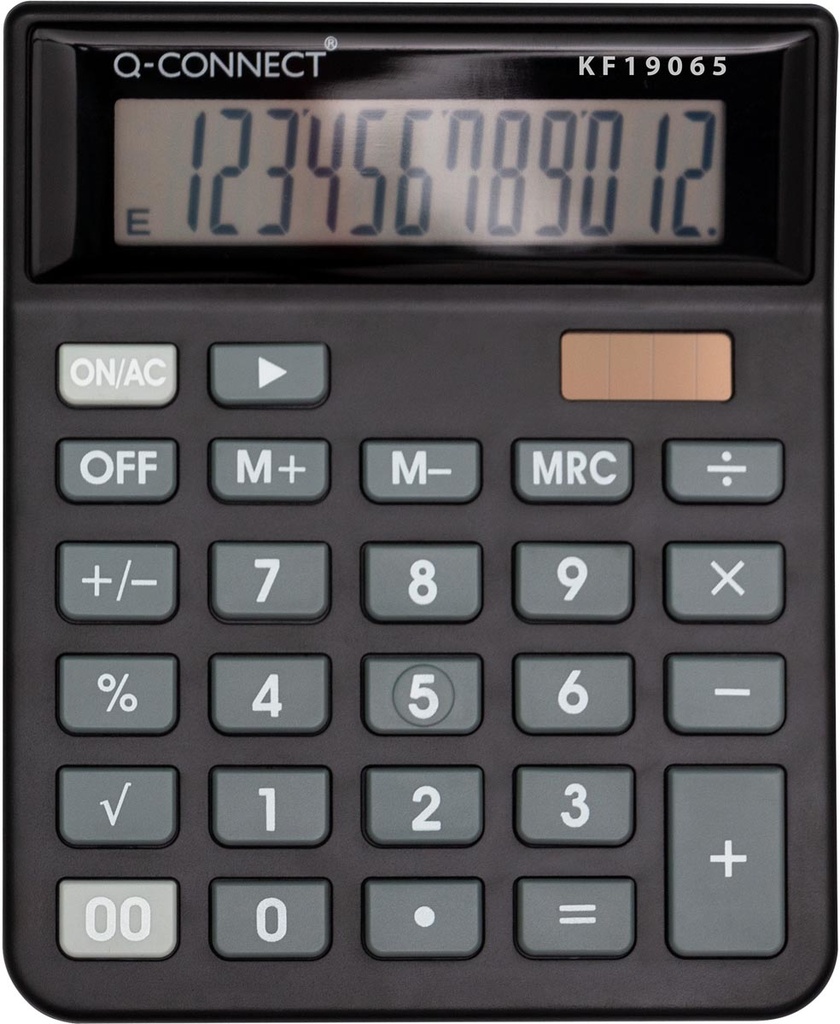 Bureaurekenmachine Q-Connect KF19065 12 cijfers zwart