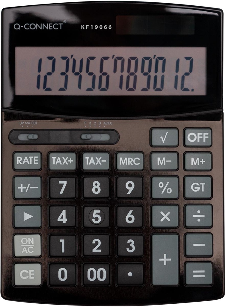 Bureaurekenmachine Q-Connect KF19066 12 cijfers zwart