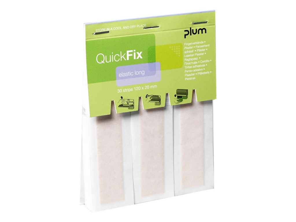 Navulling voor pleisterautomaat Plum QuickFix elastische pleisters 120x20mm (30)