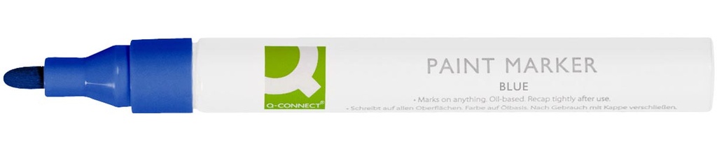Paintmarker Q-Connect ronde punt 2-3mm op oliebasis blauw