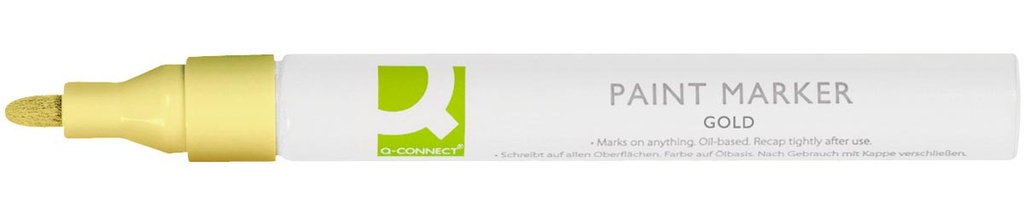 Paintmarker Q-Connect ronde punt 2-3mm op oliebasis goud