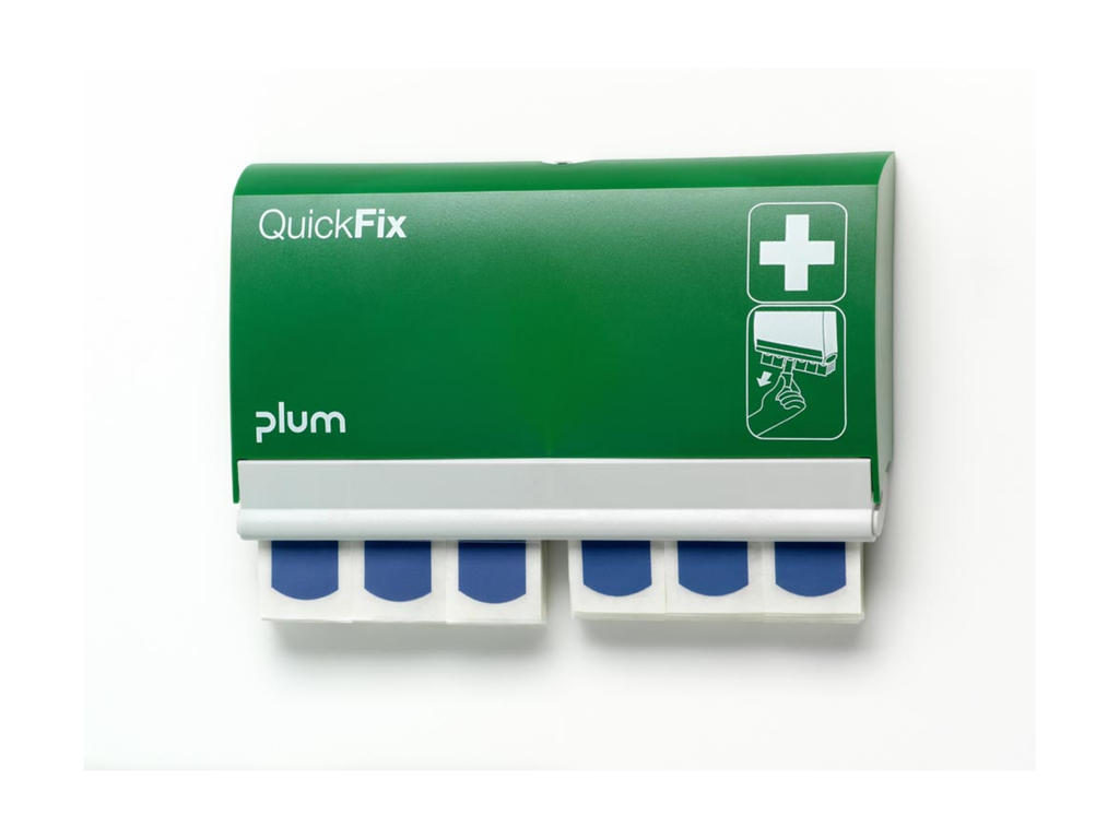 Pleisterautomaat Plum QuickFix incl. 2x45 detecteerbare blauwe pleisters