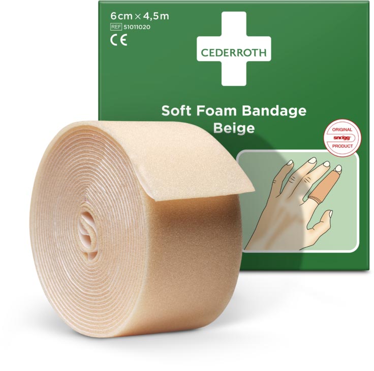 Schuimverband Cederroth 6cmx4,5m zelfklevend beige