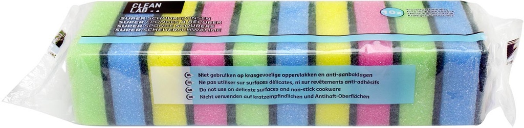 Schuurspons Aqualine 9x6x3cm (10)