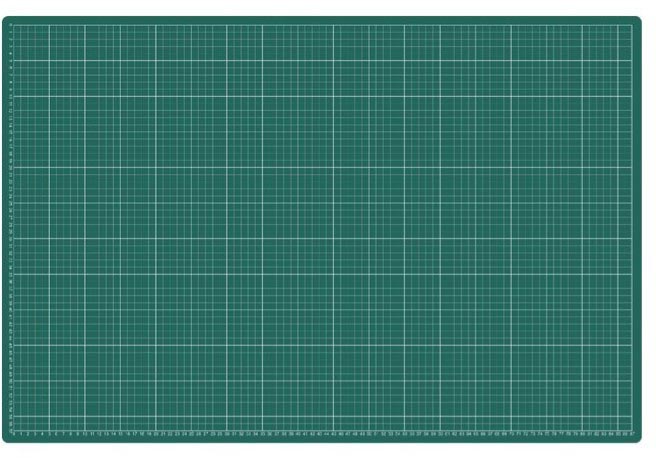 Snijmat A2 60x40cm met grafische verdeling groen