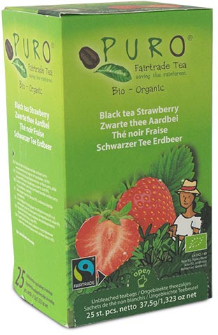 Thee Puro Bio Aardbei zwarte thee fairtrade (25)