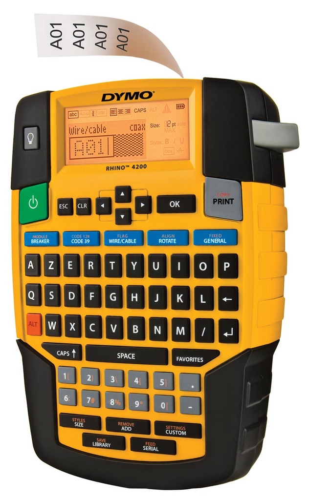 Dymo toestel Rhino 4200 azerty met koffer