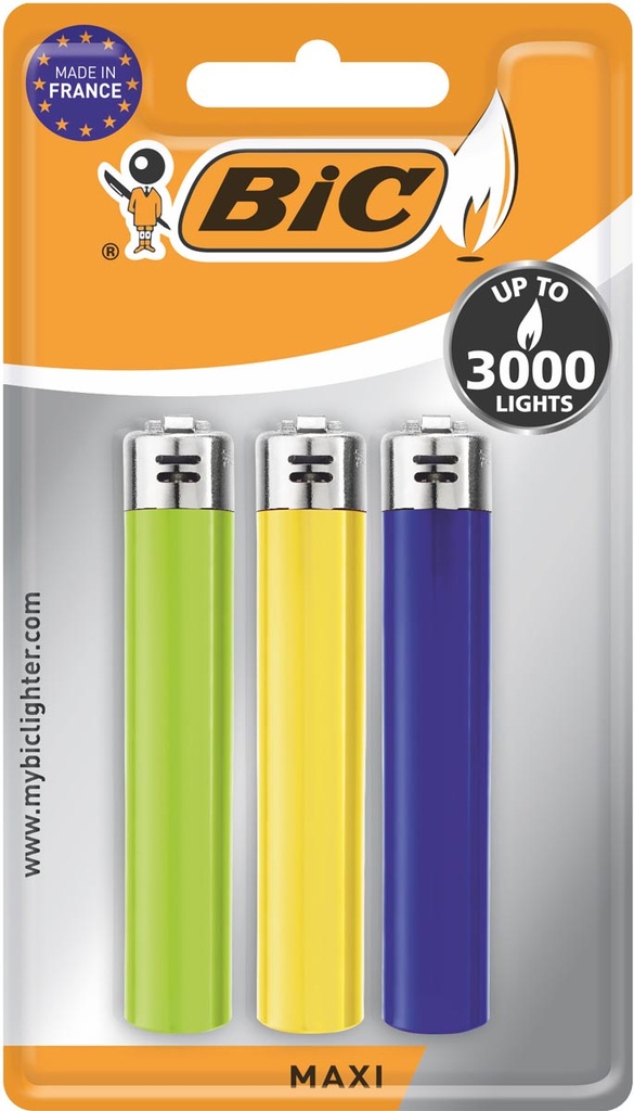 Aansteker BIC Maxi vuursteen assorti (3)