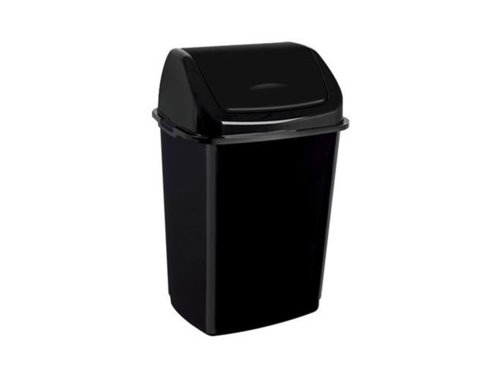 Afvalbak swing recycled PP 5L zwart