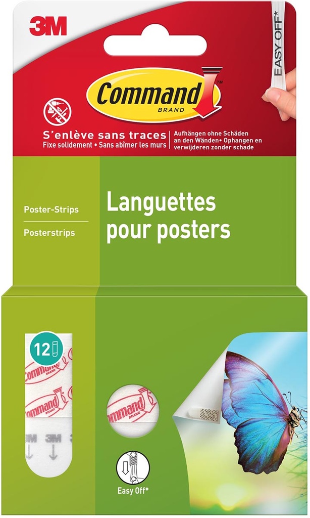 Posterstrip Command small draagvermogen 225 gram wit (12)