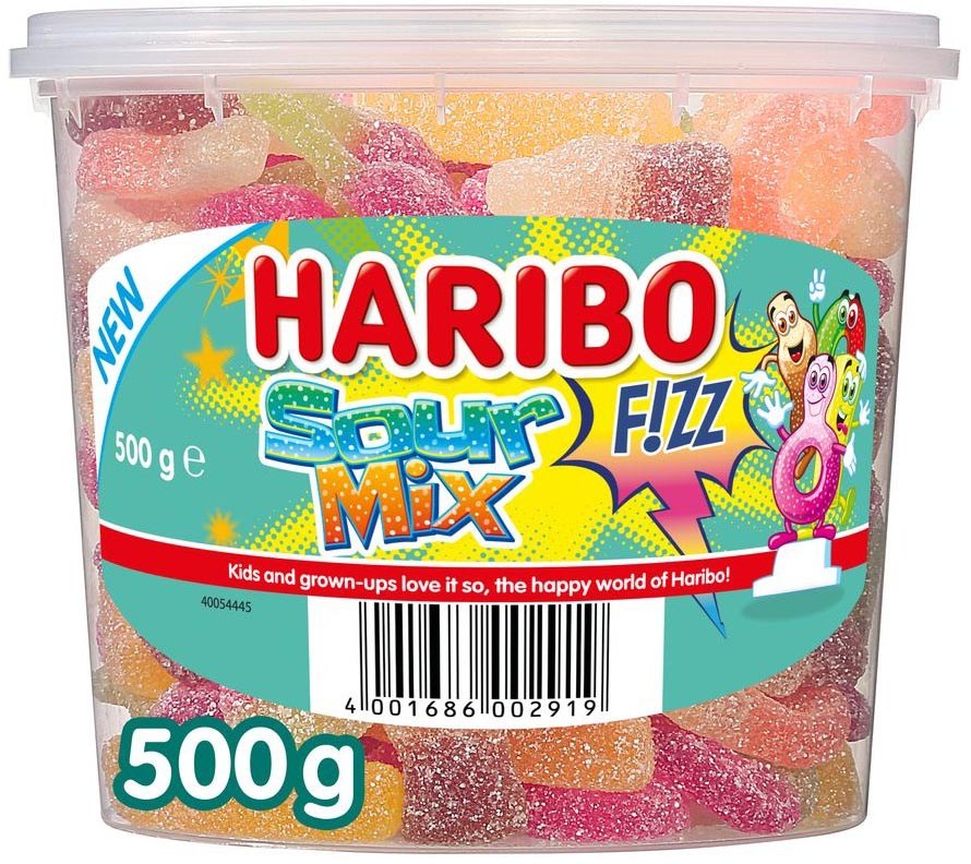 Snoepgoed Haribo  zure mix emmer van 550 g