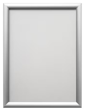 Kliklijst Seco A1 aluminium 25mm voorkant anti-glans PVC frame zilver waterbestendig