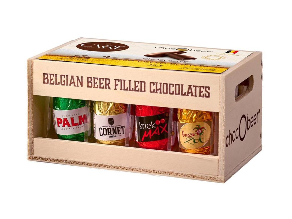  Chocobeer chocolade Carré houten kist van 200 gram