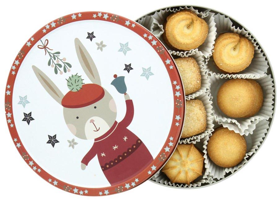 Koeken Hamlet Winter Woodland  metalen doos van 150 gram