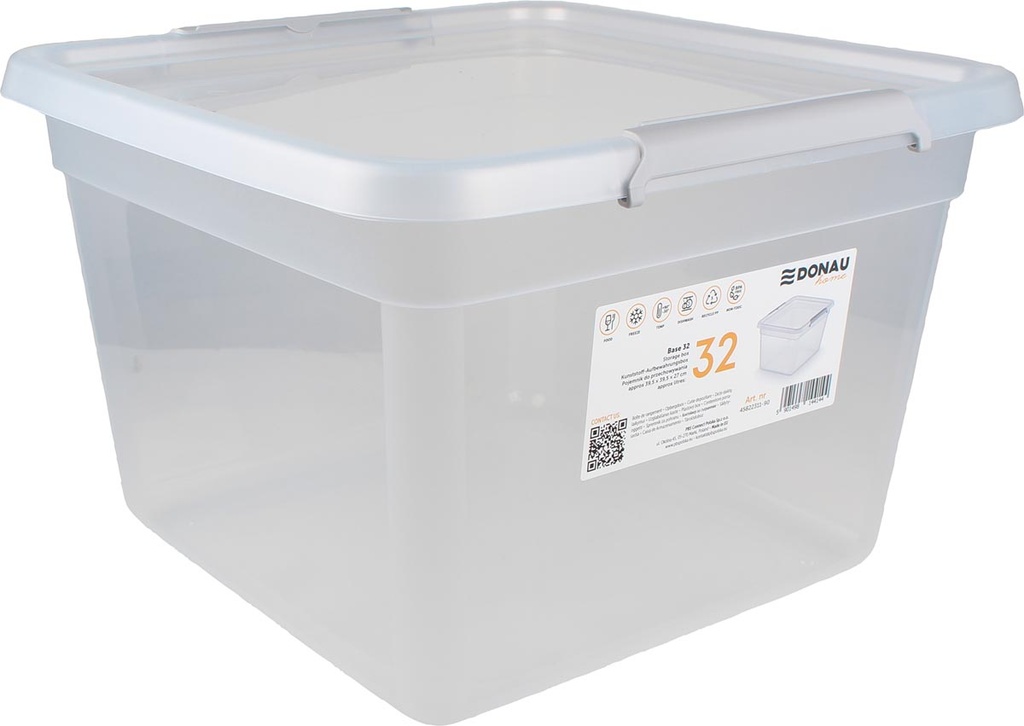  Opbergdoos DONAU Home 32 liter transparant