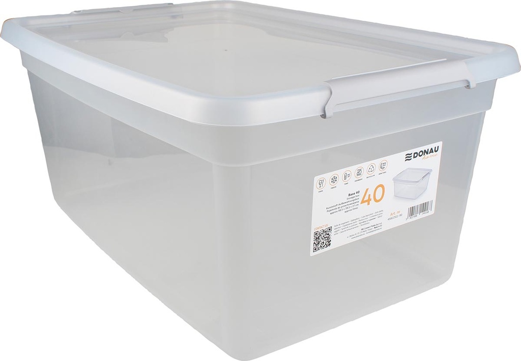  Opbergdoos DONAU Home 40 liter transparant